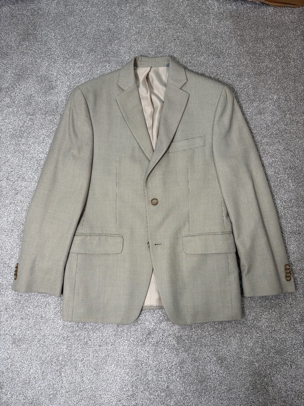 Michael Kors Tan Micro Check Blazer 36S